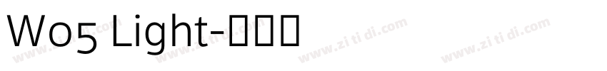 W05 Light字体转换